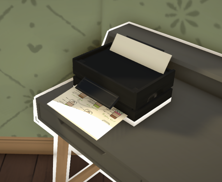 Nexphius's tweet photo. really proud of this cute lil printer i put together in #paralives 
I havent had this much fun in a build mode in forever https://t.co/wpnWPMYgXe