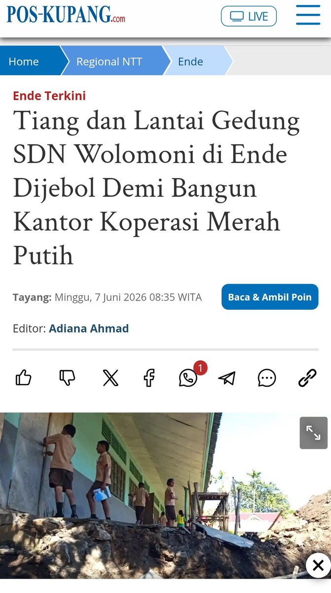 zanatul_91's tweet photo. Lahan sekolahnya diambil Koperasi Merah Putih, Anggaran pendidikannya diambil MBG. Malapetaka apa lagi yang hendak engkau ciptakan? https://t.co/g43M6iqlaS