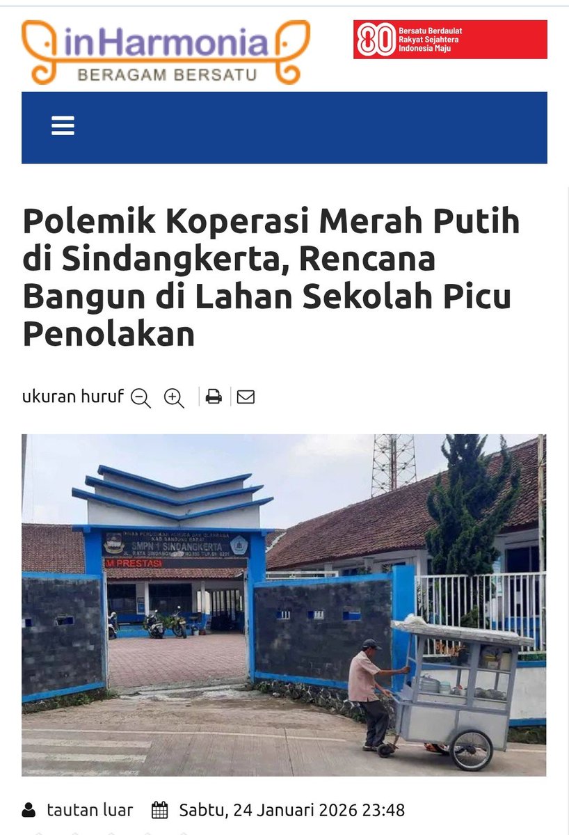 zanatul_91's tweet photo. Lahan sekolahnya diambil Koperasi Merah Putih, Anggaran pendidikannya diambil MBG. Malapetaka apa lagi yang hendak engkau ciptakan? https://t.co/g43M6iqlaS