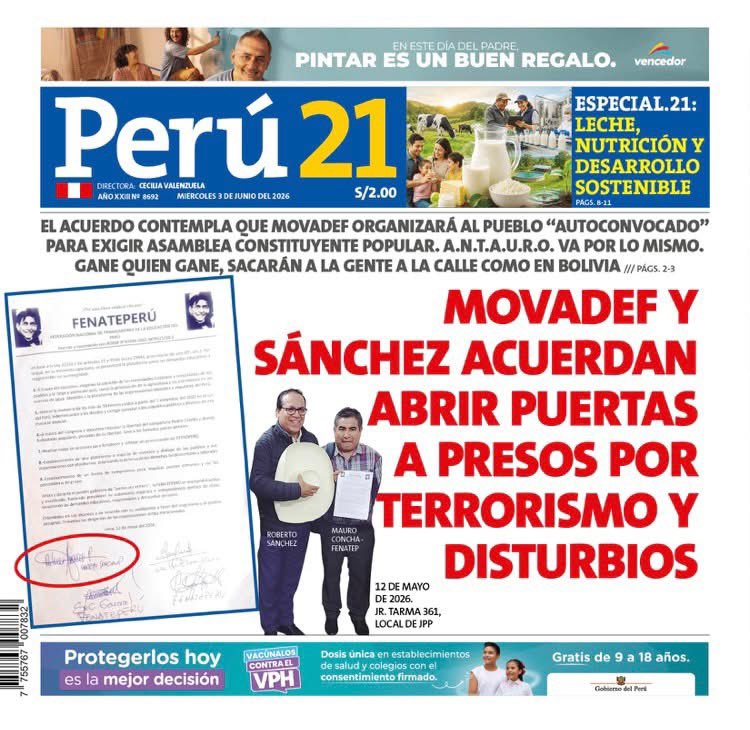 MasseGrd's tweet photo. Hoy el Perú decide si quiere estabilidad o más confrontación política e incertidumbre económica. #NiUnVotoASanchez https://t.co/tSopv52AKO
