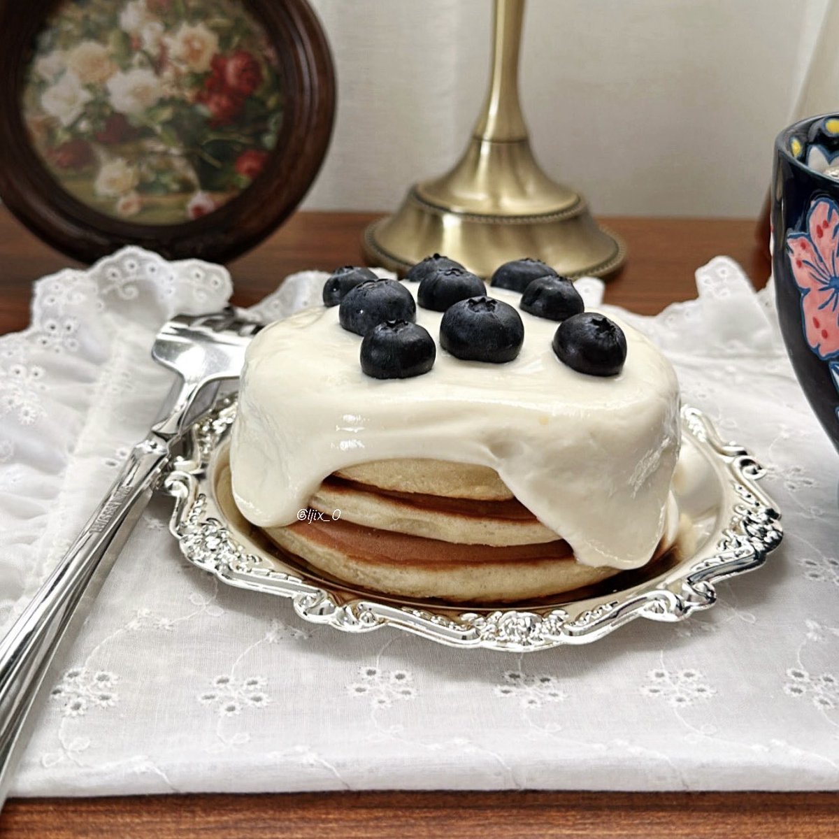 ljix_0's tweet photo. Pancakes with Lemon Pie Flavour 🥞🍋🫐 https://t.co/xaEBW8DGP1