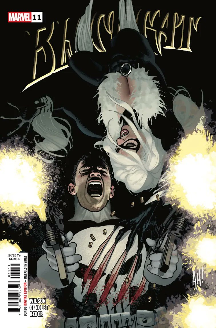 PunisherHQ's tweet photo. Preview: Black Cat 11 by G Willow Wilson &amp; Andres Genolet, coming up next week. (Wed. 10th) 1/2 https://t.co/Fs3k4Vbipq