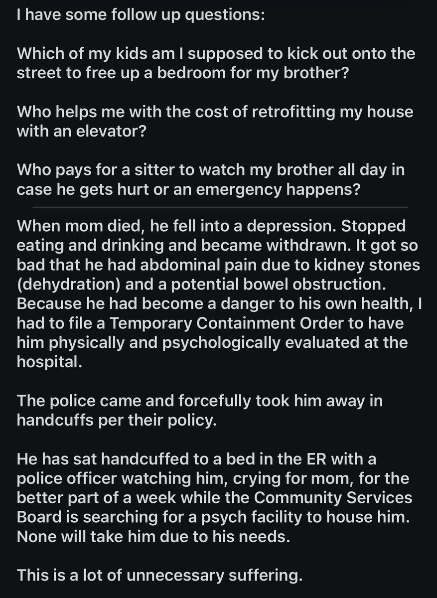 sonyasupposedly's tweet photo. maybe not for famous YouTubers, but for normal people, this is the problem to solve

"The question is: Who takes care of the disabled?" https://t.co/cW8NzsQrYW