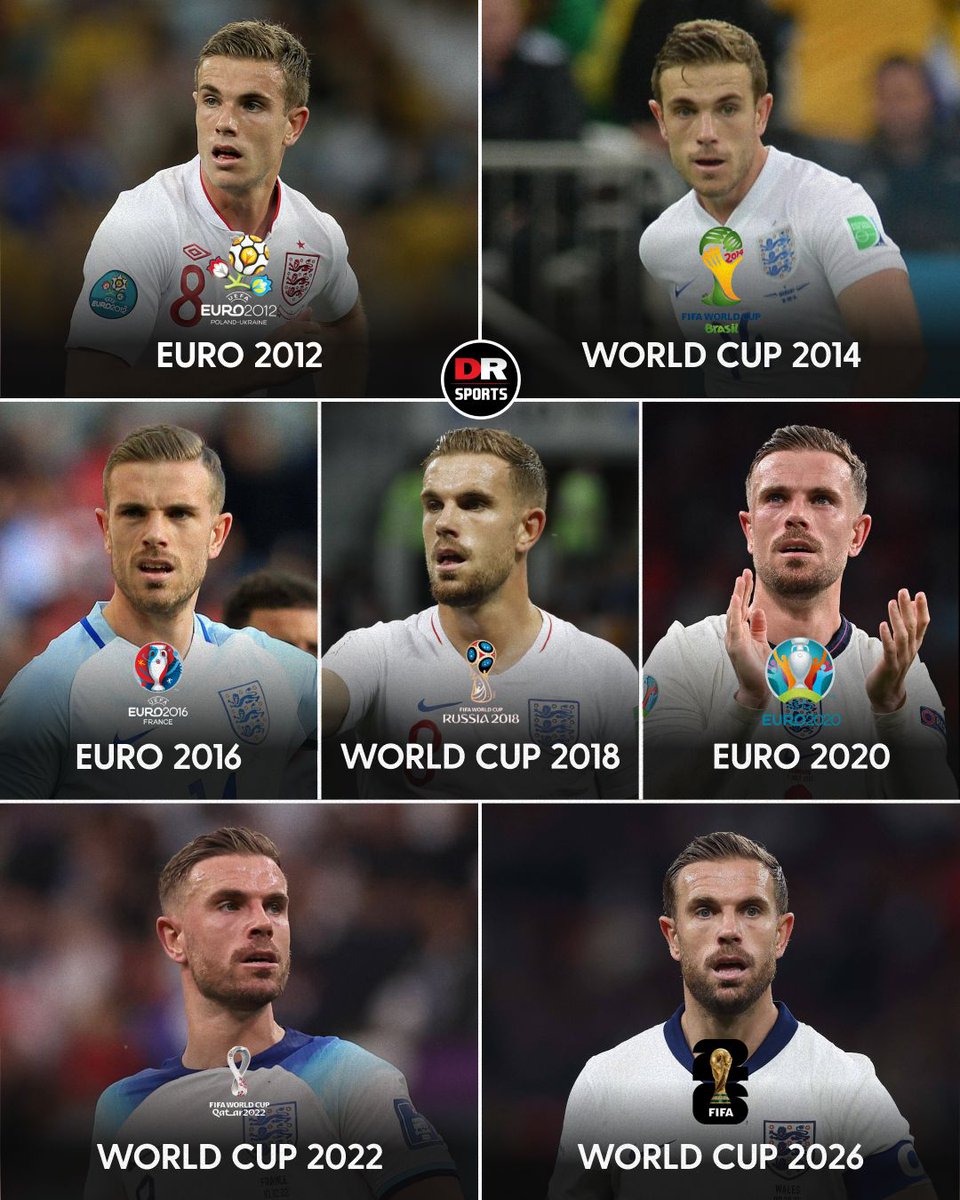 drsportsmedia's tweet photo. Jordan Henderson is set to represent England in seven major international tournaments! 🏴󠁧󠁢󠁥󠁮󠁧󠁿 https://t.co/tnegXDFQkS