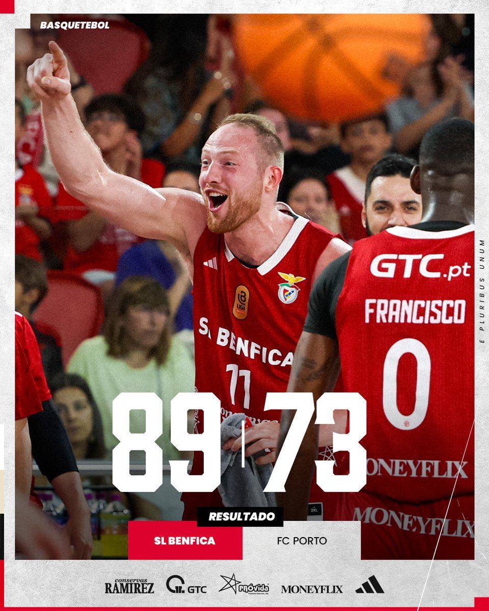 modalidadesslb's tweet photo. O Clássico é 🔴⚪!

Vitória do #BasketBenfica no jogo 1️⃣ da final do play-off! https://t.co/TdBNa0RH8X