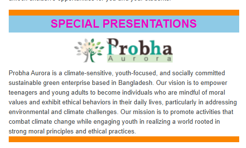 probhaaurora's tweet photo. At the @InventFutureGlobal Monthly Zoom Session (5 June 2026), global changemakers gathered to exchange ideas for a sustainable future. On @WorldEnvironmentDay, @ProbhaAurora shared its work in environmental education and sustainability in Bangladesh. https://t.co/BPcyUU9Cj1