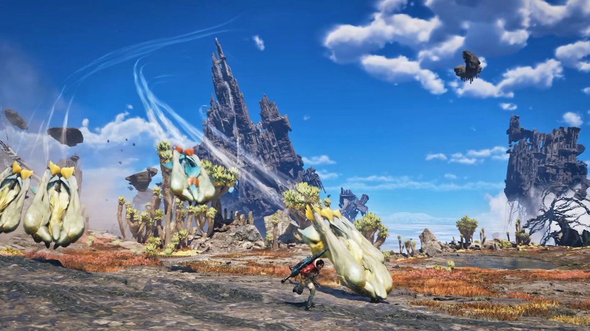 _Pawsh's tweet photo. These boys swooping in!

With the different coloration and the way the main is leading the others. Its obvious there's a pack leader or alpha. They're kinda like the Doshaguma of the skies. https://t.co/AKrgG1hD8W