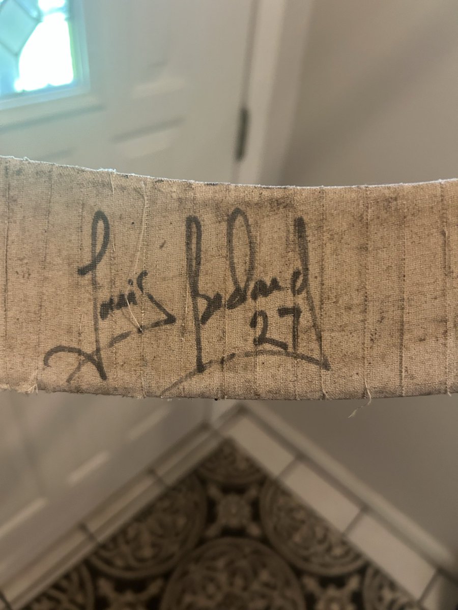 DanielWaldman's tweet photo. @GregTish_ @saintwarrick @JCameronShow  figured you guys would appreciate this game used signed stick from Tallahassee Tiger Shark Louis Badard https://t.co/JqYZP3ayfp