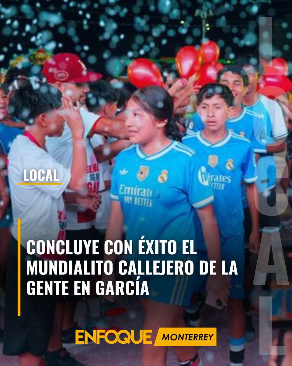 EnfoqueMty's tweet photo. #Local | Concluye con éxito el Mundialito Callejero de la Gente en García

Más de 60 equipos participaron en el torneo organizado por el Gobierno Municipal para fomentar el deporte, la convivencia y la integración comunitaria.

🌐https://t.co/O0EIaQkf2T https://t.co/Pj3rs3t21j