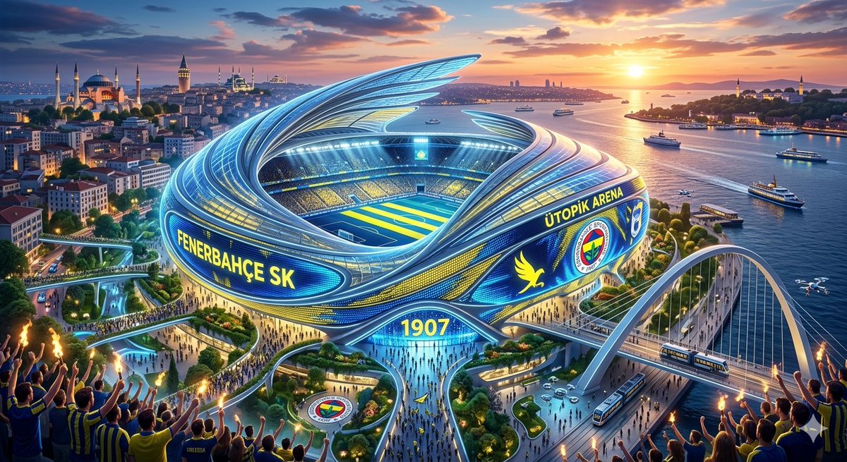 facultyofmim's tweet photo. Yapay zekaya Fenerbahçe başkanı olursam yapacağım stad nasıl olur dedim. Sonuç : 

Ne mimari var ne bağlam var. Yapay zekaya güvenmesek mi?

Aziz Yıldırım ya da Hakan Safi olsa gülüp geçerdi. https://t.co/3nQxqHXZS9