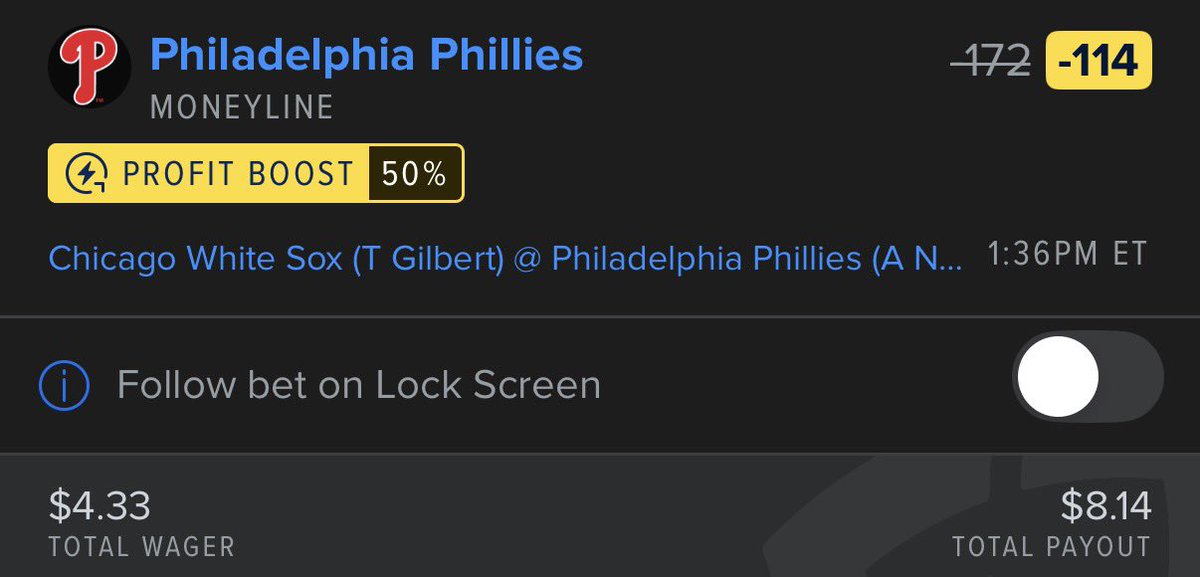 VolumeBets's tweet photo. Only bet today. Will probably have some futures later https://t.co/KHGIhf2eS1