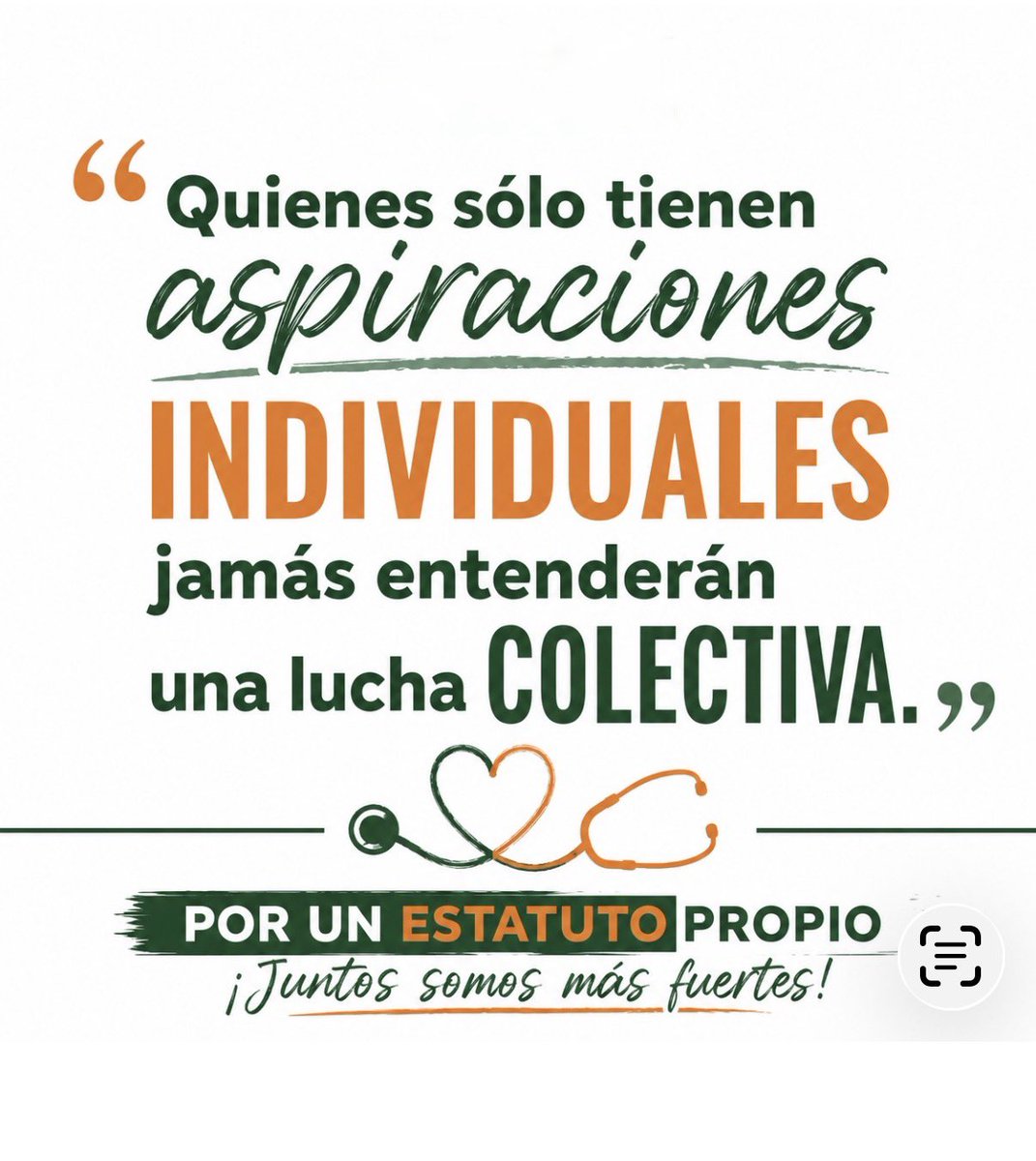 Estatuto_Medico's tweet photo. Quienes solo tienen aspiraciones INDIVIDUALES jamás entenderán una lucha COLECTIVA. 

Juntos somos más fuertes. https://t.co/TtFpGVzX38