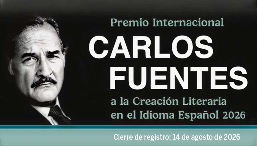 UNAM_MX's tweet photo. Está abierta la #Convocatoria al Premio Internacional Carlos Fuentes a la Creación Literaria en el Idioma Español 2026 ✍️, el cual reconoce a escritoras y escritores que por el conjunto de su obra hayan contribuido a enriquecer el patrimonio literario de la humanidad 📖 > https://t.co/ZoLEpSzbak