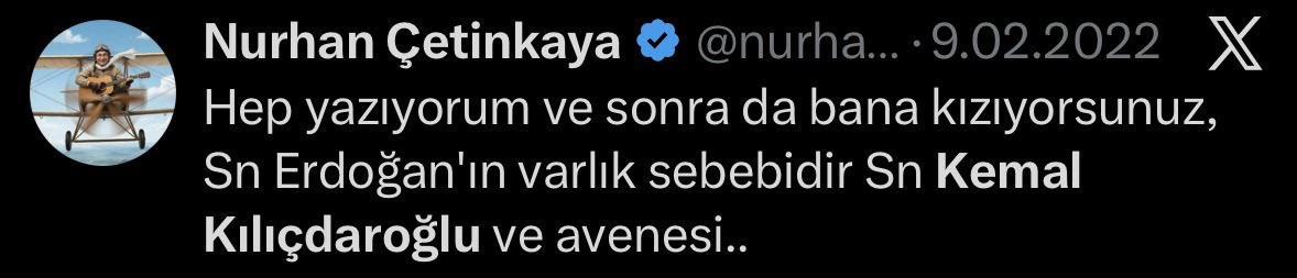 alitarakcii's tweet photo. Tüm samimiyetimle söylüyorum. Bu Nurhan Çetinkaya'yı kadın zannediyordum erkek miş!

Kayyumcular CHP'nin başına atanınca, İstanbul kayyumu G.T bu ismi yeniden partiye üye yapmış.

İlginç olan şu muhterem geçmişte şöyle bir paylaşım yapmış. "Erdoğan'ın varlık sebebi Kılıçdaroğlu ve avanesi." 

Bu tespiti yapan muhterem şimdi Erdoğan'ın yargı kolları tarafından atanan  CHP'ye katılmış. 

En önemlisi ne biliyor musunuz? Bugün kayyumun etrafında biraya gelmiş kimi kayyumcuların, muhterem gibi dün işbirlikçi sinsi kılı(ç)daroglu karşıtı olması rastlantı mı?