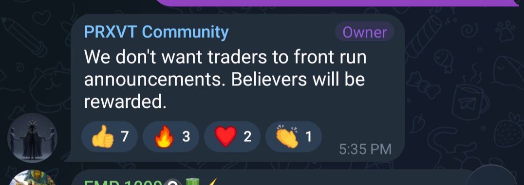 sk3lpit's tweet photo. @PRXVTai said this on November 12, 2025. So far, everything they have communicated has come true. There have been zero leaked announcements or insider information on this project. They have committed to building quietly in a bear market. 

"Believers will be rewarded". This still remains true today almost 7 months later. Hold those $PRXVT tokens. I've been saying this for months now that this project is going to surprise many people.