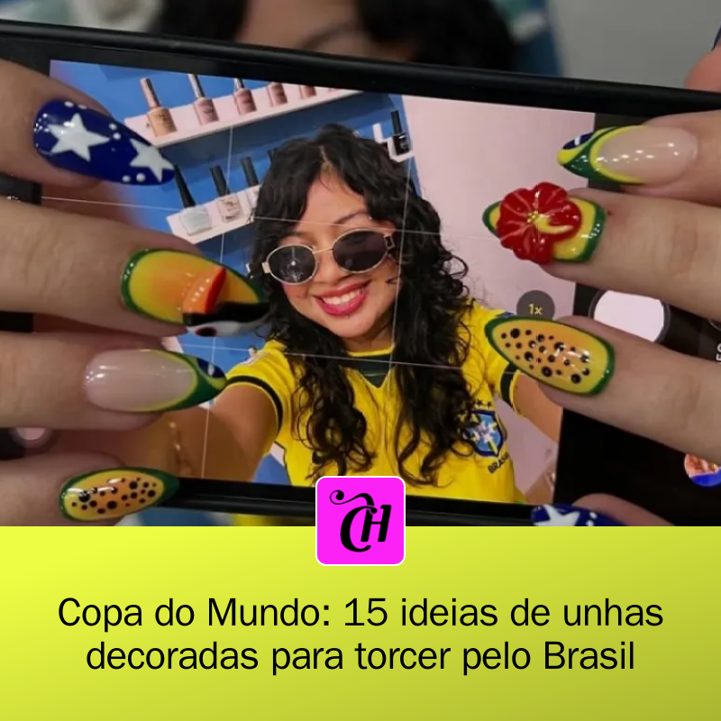 CAPRICHO's tweet photo. 🌟✨ Copa do Mundo chegando! Para torcer pelo Brasil, confira essas 15 ideias de unhas decoradas que celebram nosso país verde e amarelo! De bandeirinhas a 3D, sua torcida vai ficar poderosa! Qual você vai escolher? #CopaDoMundo #UnhasDecoradas

https://t.co/yanoYSimMm https://t.co/rhJmdrO54O