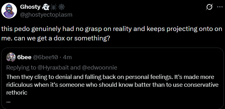 6bee10's tweet photo. @ghostyectoplasm @Hyraxbait @edwoonnie "Studies" and it's a well-known laughing stock of an undergrad thesis. Not even an actual psychologist. Meanwhile you actually ignore studies that have been shared because that would take away your excuse for acting like a shitty person. That is clearly all you care about https://t.co/kTjOzbU4HS
