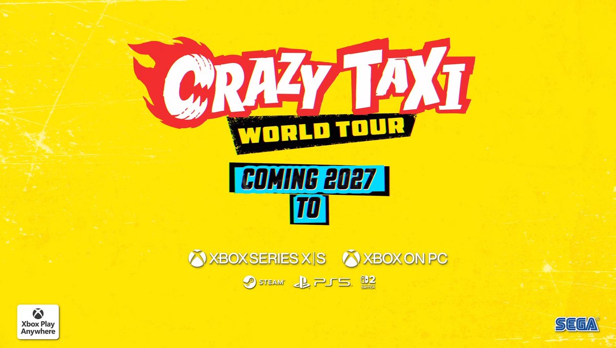 takumishiina117's tweet photo. XBOX『クレイジータクシー World Tour』が発表されました！2027年発売です！クレイジータクシーシリーズ最新作！#XBOX #XBOXJP https://t.co/Fv6mMkaXIn