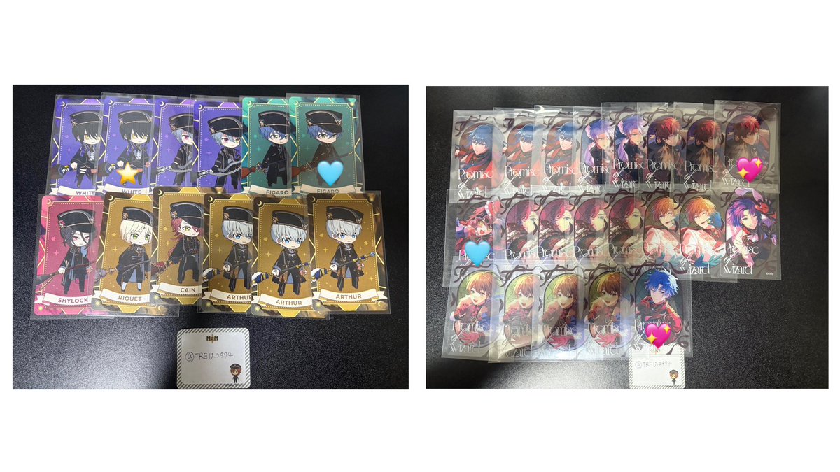 Ru_mmtcb's tweet photo. @TREU_2974 初めまして、こんばんは。
検索よりお声がけ失礼致します。
当方画像のものを所持しております。画像お借りした印どうしの交換＋🩵2点をお譲り頂くことは可能でしょうか？
郵送希望になります。異種交換になりますので難しいかと思いますが、ご検討の程よろしくお願い致します。ﾌｨｶﾞﾛ/ﾌｧｳｽﾄ https://t.co/tDWJ1TLt0U