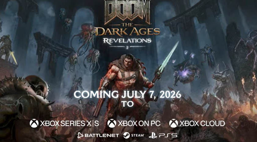 GamesPixelAR's tweet photo. الإعلان عن المحتوى الإضافي Revelations للعبة Doom The Dark Ages قادم في تاريخ 7 يوليو 2026  
#XBOXGamesShowcase https://t.co/TakA2LUBWd