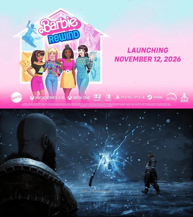 GameVaultt's tweet photo. The only games brave enough to stand in GTA 6’s way...

Barbie has such a grip on the PC market that Rockstar didn’t even dare compete. 😭 https://t.co/LPwzyHDWtn