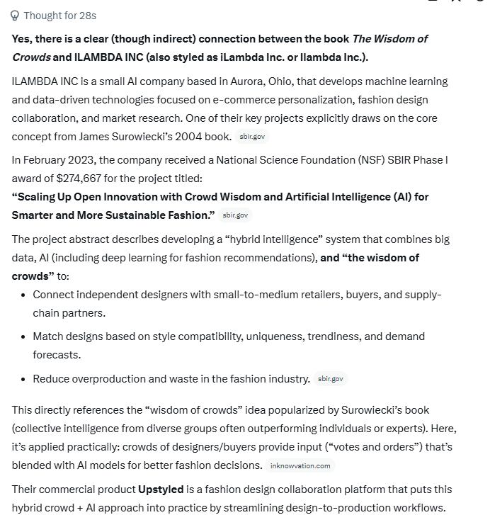 Alladdin1983's tweet photo. 🚨James Surowiecki, author of the bestselling The Wisdom of Crowds. On the surface, the book's success appeared organic. The bestseller label certainly gave that impression.

But a closer look raises some questions.

In November 2023, a company called ILAMBDA INC received $274,667 in funding from the National Science Foundation for what was described as an AI-related study. The grant had been approved earlier, in February 2023.

According to the records, a significant number of copies of Surowiecki's book were purchased as part of that project. The obvious question is whether taxpayer-funded purchases helped inflate sales figures and contribute to the book's bestseller status.

And it doesn't stop there. Surowiecki is also a writer for The Atlantic. Which raises another question: who at the Department of Defense approved spending more than $2,000 on subscriptions to read that publication?

The receipts are below. Draw your own conclusions. 
Don't Fuc*k with my friends @DataRepublican and @infantrydort 
@DOGE_DOW