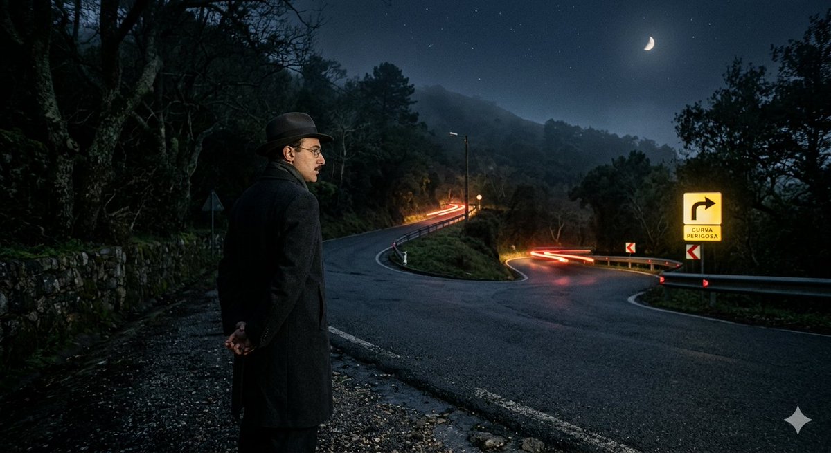 31sbcesar's tweet photo. A morte é a curva da estrada,
Morrer é só não ser visto.
Se escuto, eu te ouço a passada
 Existir como eu existo.

A terra é feita de céu.
A mentira não tem ninho.
Nunca ninguém se perdeu.
Tudo é verdade e caminho.

23/5/1932, Cancioneiro, por Fernando Pessoa. https://t.co/YU8NdqnOxP