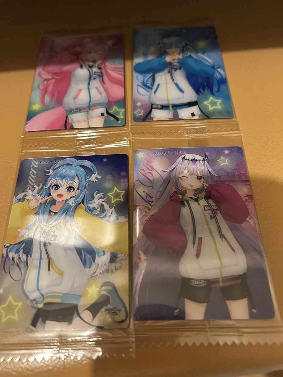 DA0C0N's tweet photo. 交換
バンダイ　BANDAI
ホロライブ　hololive
ウエハース　カード

譲
ウエハースvol.5
ラミィ
こより
こぼかなえる
ビジュー

求
ウエハースvol.10
あやめ

切実に求めているため4:1でのご交換可能です

ピンポイントで難しいかとは思いますがよろしくお願い申し上げます。 https://t.co/PjJPnLUGkB