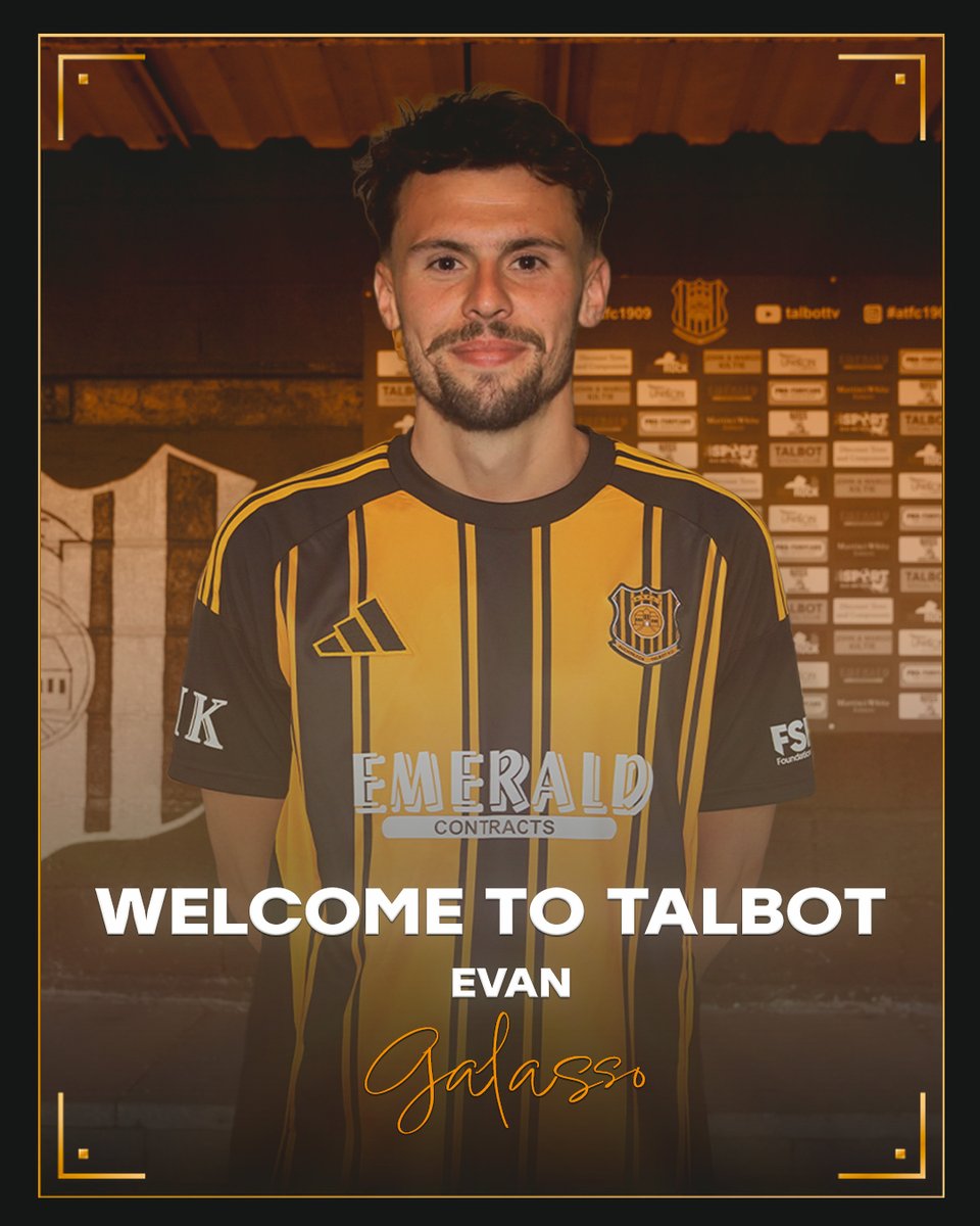 atfc1909's tweet photo. ✍️ We are delighted to confirm the signing of Evan Galasso from St Roch's.

Evan joins the club following the expiry of his contract at The Roch who finished runners up in the WOSFL First Division this past season with Galasso notching up 17 goals.

Welcome to Talbot Evan!🤝

#eppp