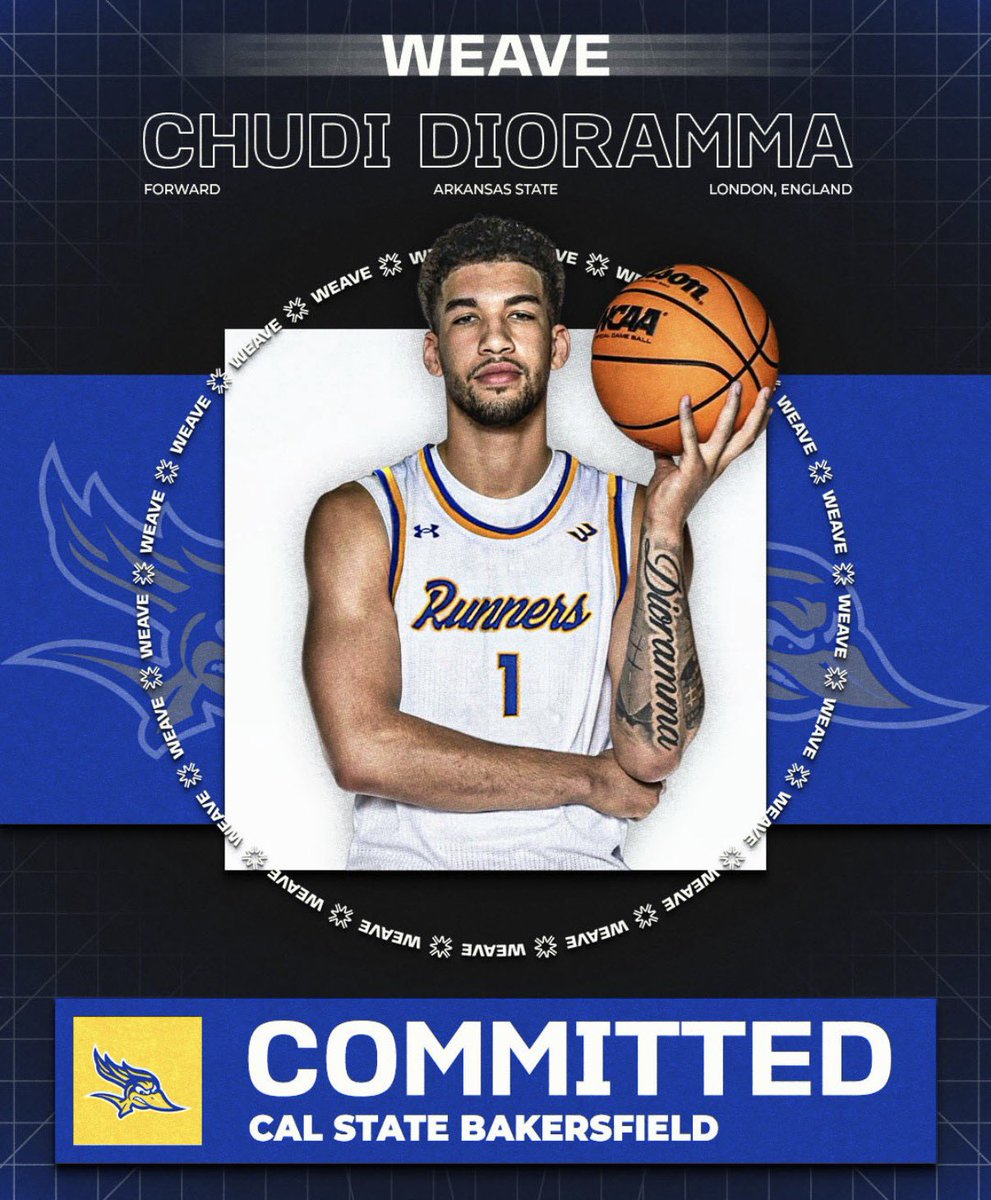 WEAVE's tweet photo. Together with Chudi Dioramma we are excited to announce his commitment to Cal State Bakersfield. #WEAVE 🧶 https://t.co/83bDarWt4H