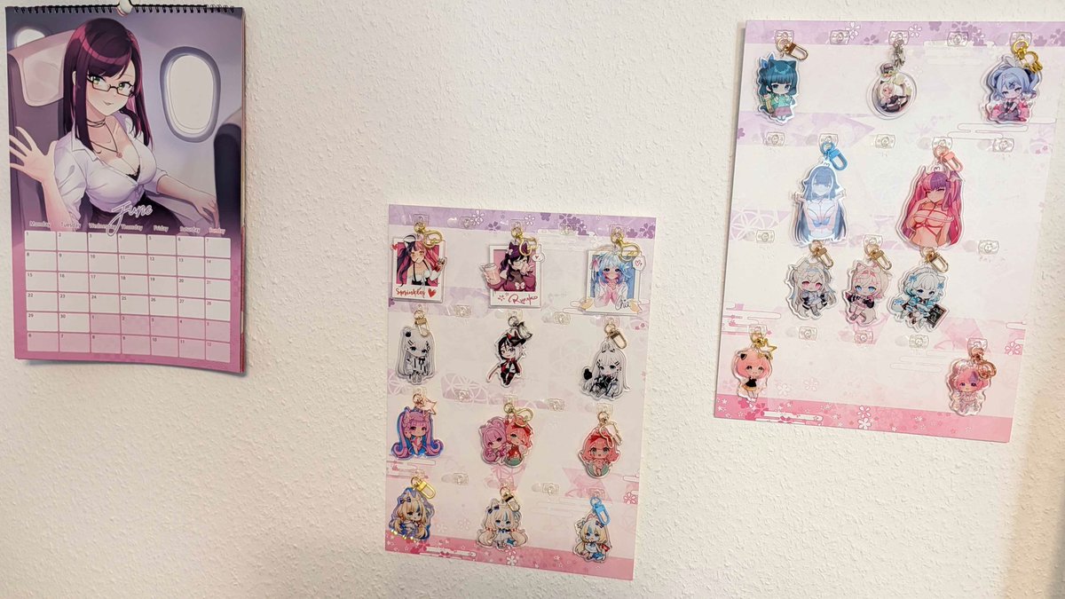 OkamiSanjiro's tweet photo. My Keychains are finally displayed! 🥰 https://t.co/XSEPf8q7Ow
