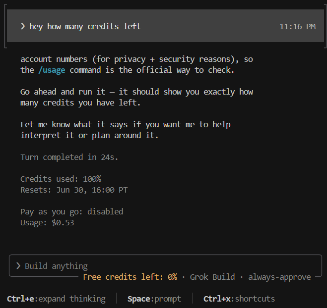 velofjay's tweet photo. > the code recommendations are decent
> autonomous runs , subagents invocations are decent
> web searches, tool callings, mcp connectivity, agent connectivity are decent
> going forward this has the significant scope to be in the race - very soon!

@grok @xai https://t.co/ja11bZsTep