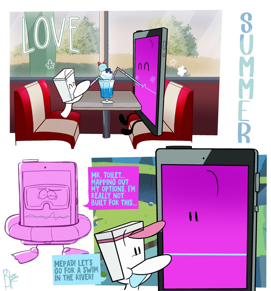 blizl0l's tweet photo. Let’s push Toipad to the masses even more! (Im sorry, they’re cute) #inanimateinsanity #toipad #mepadii #toiletii https://t.co/6RtgNl1QZb