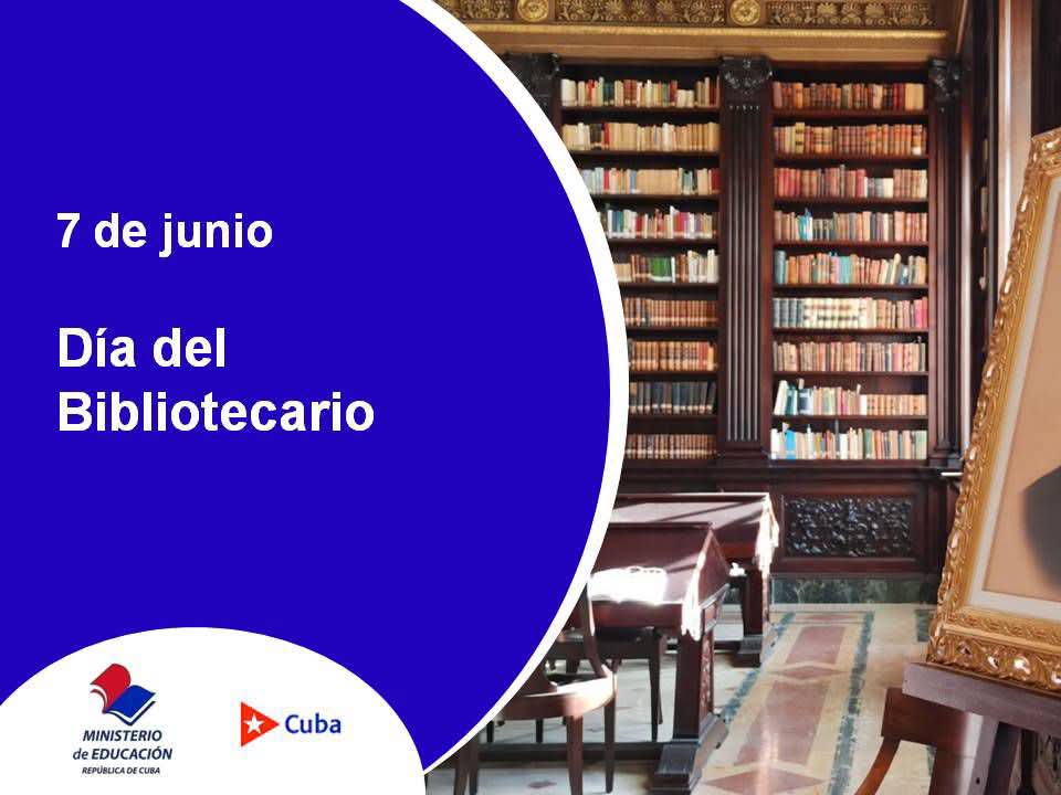 Ena2Elsa's tweet photo. Desde GE  felicitamos a los Bibliotecarios cubanos que laboran en las instituciones educacionales. Desde las bibliotecas escolares se fomenta el amor por la lectura, la investigación y el deseo de profundizar en los contenidos de las diferentes disciplinas. @CubaMined @CubanaGe https://t.co/qASSSh5nIC