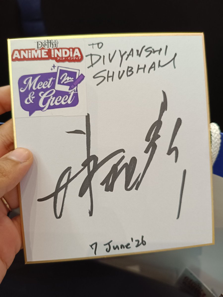 divya_S06's tweet photo. What a wonderful day!

@inouekazuhiko Kakashi-Sensei, I am beyond thrilled to have your autograph!! My childhood dream come true.

Arigatou Gozaimasu!!! ❤️🙏🏼🤩 https://t.co/jGur5N98kq