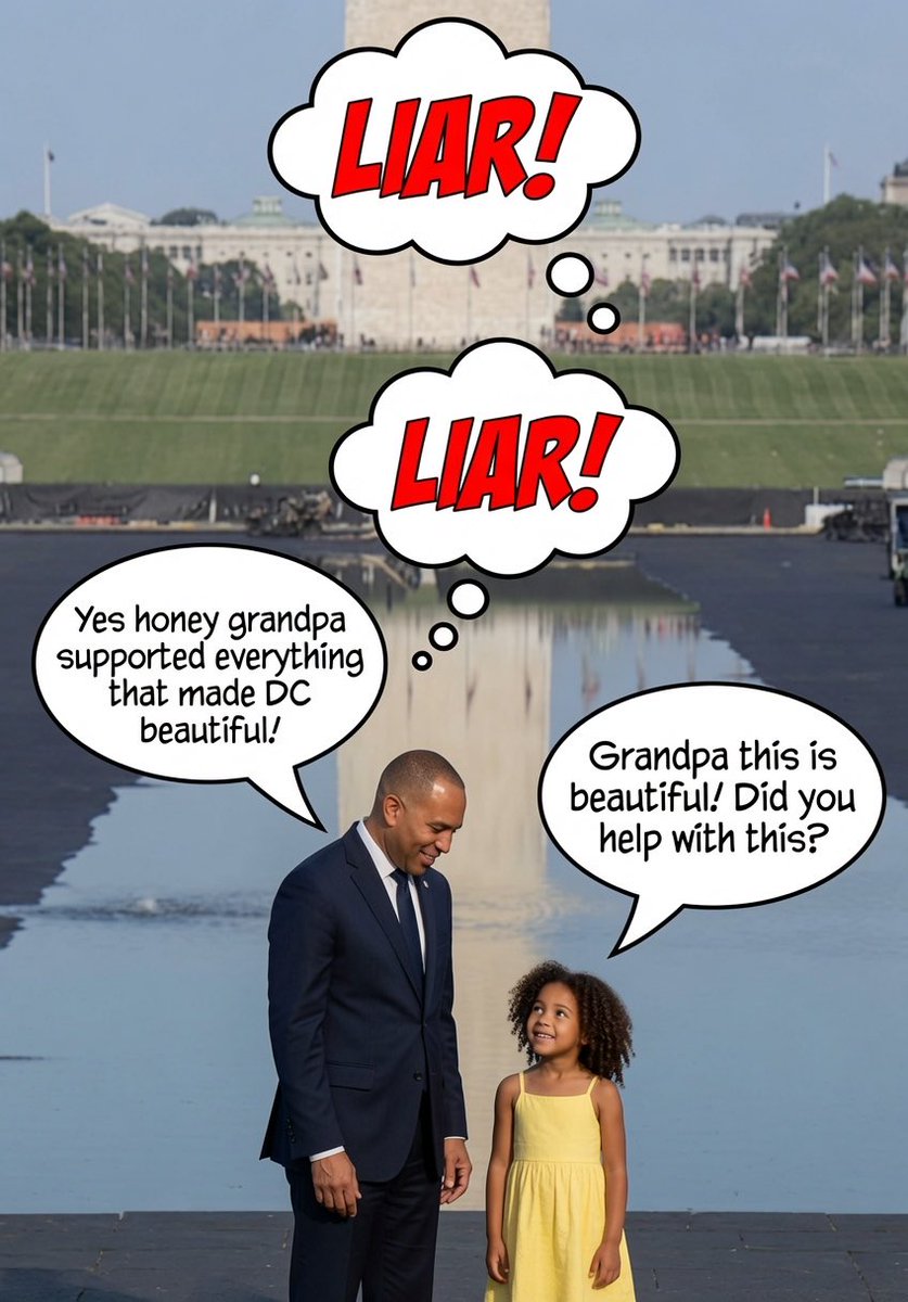 ChangedMindset7's tweet photo. @TheDemocrats @RepJeffries one day a little girl will ask a democrat if they helped make DC beautiful and they will lie. You’re all insufferable and would complain if Trump cured cancer. https://t.co/WPbWmj15HC