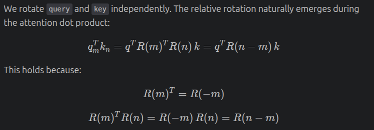 killshot_exe's tweet photo. The interesting part is,
RoPE preserves relative position information naturally.

That's why transformers can learn relationships between tokens so effectively.

Without needing to store giant positional vectors. https://t.co/KgtD3cpfeN