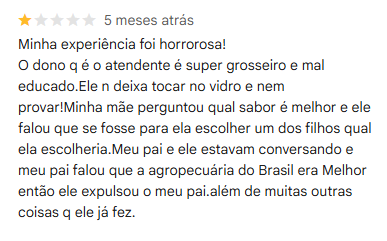 rubyallthetime's tweet photo. fascinada/apavorada com as avaliações dessa sorveteria aqui em floripa https://t.co/jSvkIlntV3