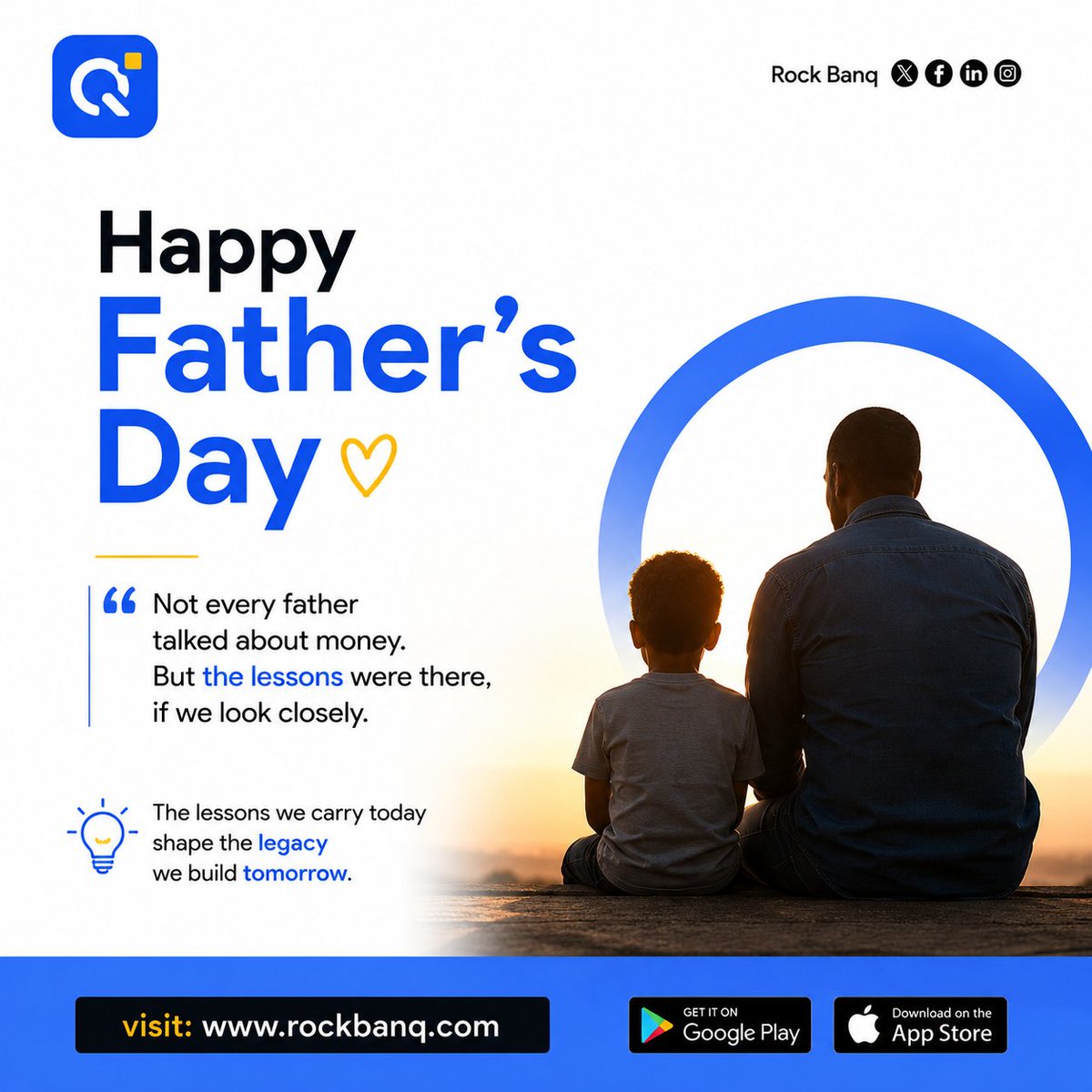 rockbanq's tweet photo. To the dads, father figures, and everyday heroes, thank you for the love, the sacrifices, and the quiet strength. 💚

Today, we celebrate you.

Tag a father who deserves some extra love this Father's Day.

#FathersDay #CelebrateDad #FamilyFirst #Rockbanq https://t.co/ZiDygSpkeo