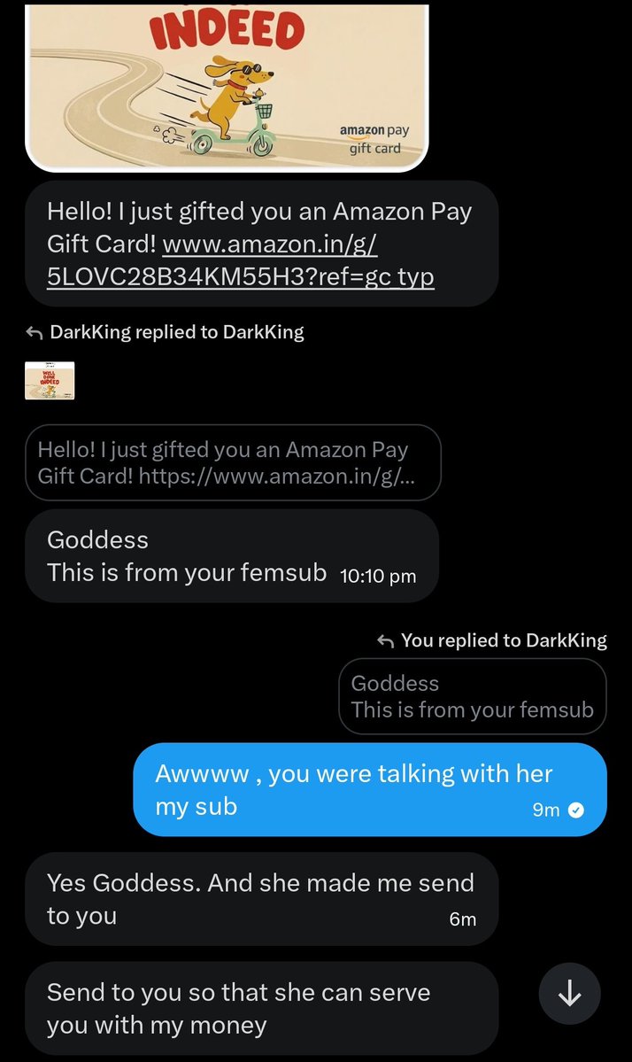 Daddy_isha_'s tweet photo. It's only been a few hours and my femsub(@sidramuslimgirl )has already brought me a new wallet. 💋

Not because I asked. Not because she had to.

Because devotion spreads.

Now he's sending on her behalf, she's proving her loyalty, and my empire keeps growing. 👑💸

Some people become obsessed.
Some people become useful.
The best ones become both.