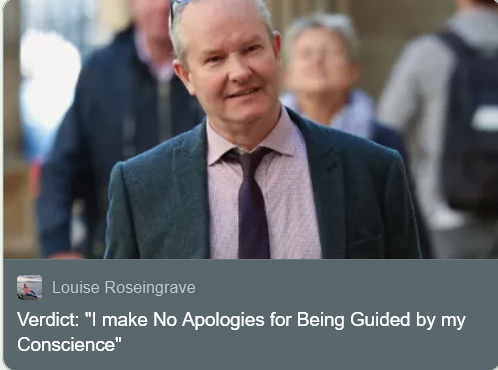 laurel700's tweet photo. Verdict: "I make No Apologies for Being Guided by my Conscience" https://t.co/d2XATgVcW2 https://t.co/Z7LwdTrPN2