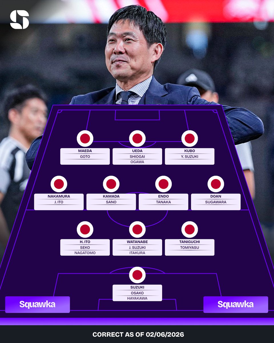 Japan's group stage fixtures at the 2026 FIFA World Cup: ◉ 14/06