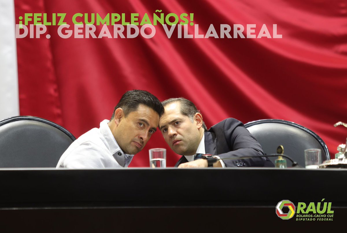 RaulBCCue's tweet photo. Muchas felicidades a mi amigo y compañero de bancada en @DiputadosVerdes, @gerardo_vs, por motivo de su cumpleaños.

Te deseo un año lleno de salud, éxitos y grandes satisfacciones, tanto en lo personal como en lo profesional.

¡Te mando un fuerte abrazo, estimado Gerry! https://t.co/UWkxSftgPq