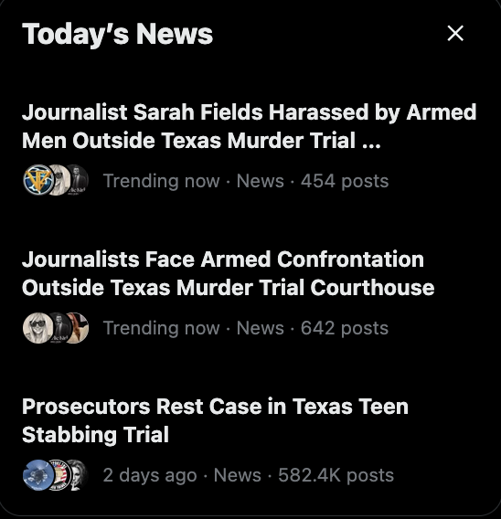 Crypto_d0c's tweet photo. All 3 trending news topics on X right now are about the $Austin Metcalf murder trial

justice is coming and you're still fading this generational entry

KEPyR4z8wpawHyCwgdy75nFLetiH92sSxG8Eyd4pump

only a matter of time

hope this ends up generating insane fees for the family https://t.co/cC10pIRIbh