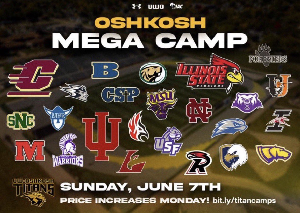 ColbornJaxson's tweet photo. Excited to get out and compete today at @UWOFootball mega camp!! @MJ_NFLDraft @lgbadgerFB @PrepRedzoneWI @RedbirdFB https://t.co/CtjopeduoU
