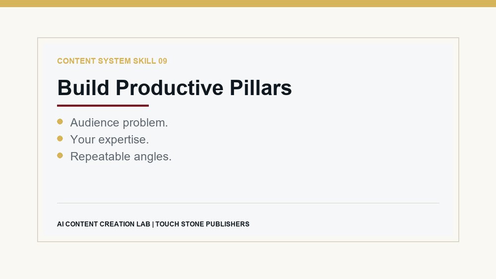 touchstonepub's tweet photo. Before publishing, ask:

Is the pillar too vague to guide decisions?

AI creates speed.
Review protects trust.

Message me for more information. https://t.co/R8VN7XUSke