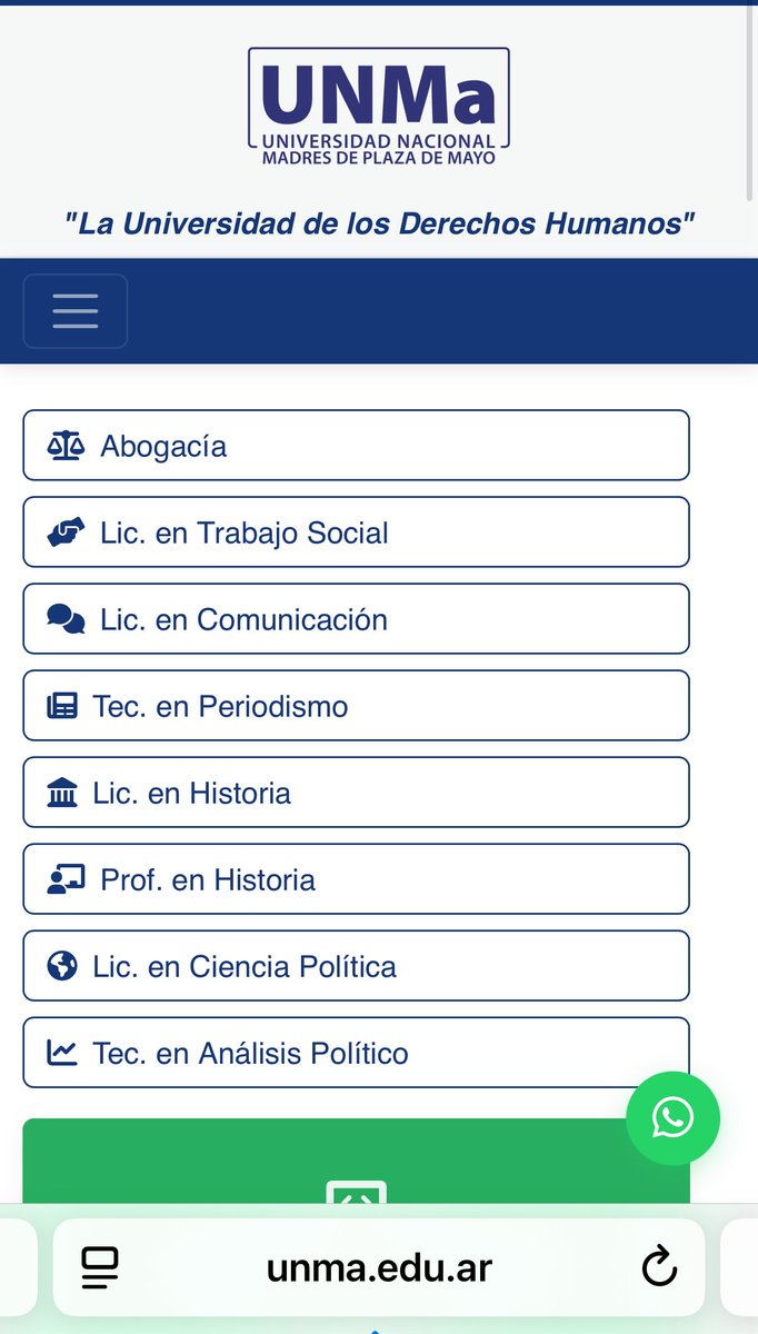 ahorraconana's tweet photo. UNIVERSIDAD GRATUITA**
Hay ABOGACIA GRATIS Y VIRTUAL por ejemplo!
Me pasaron este dato de que en la universidad UNMa se pueden estudiar varias carreras gratuitas y algunas TOTALMENTE A DISTANCIA!!
Aclaro que es la primera vez q escucho de esta institución, si alguien tiene más data me cuenta! Se las dejo por si a alguien le sirve!