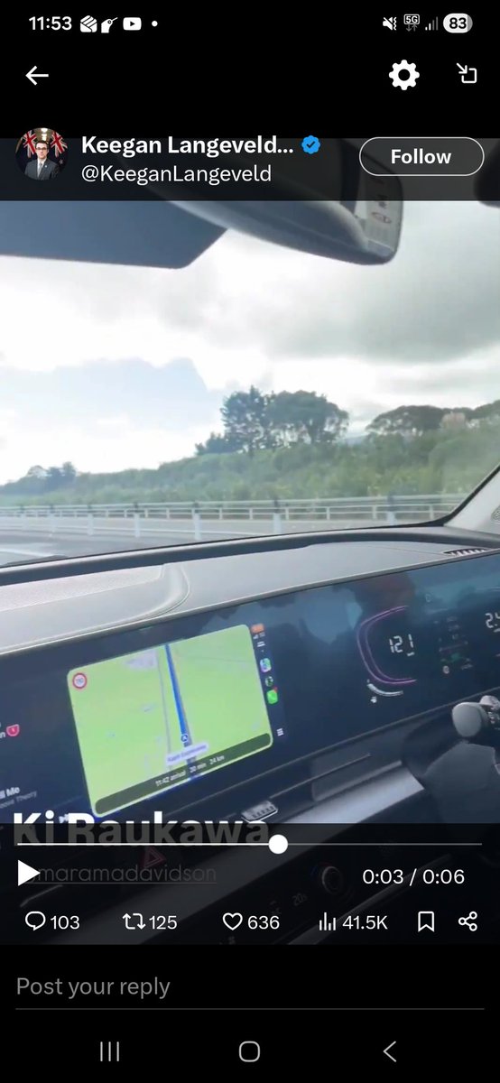 IkeAndoit's tweet photo. @Moelikhyd @kaiviti_cam You can see that her speedo says 121kph &amp; the car detected its in a 110kph speed zone as indicated on the map screen. Normally it might be 5kph max a speedo is out if its not using GPS. Thats clearly above the limit. Everyone assumed @dbseymour was speeding in his clip. Fair game https://t.co/ewTOVcSJMK
