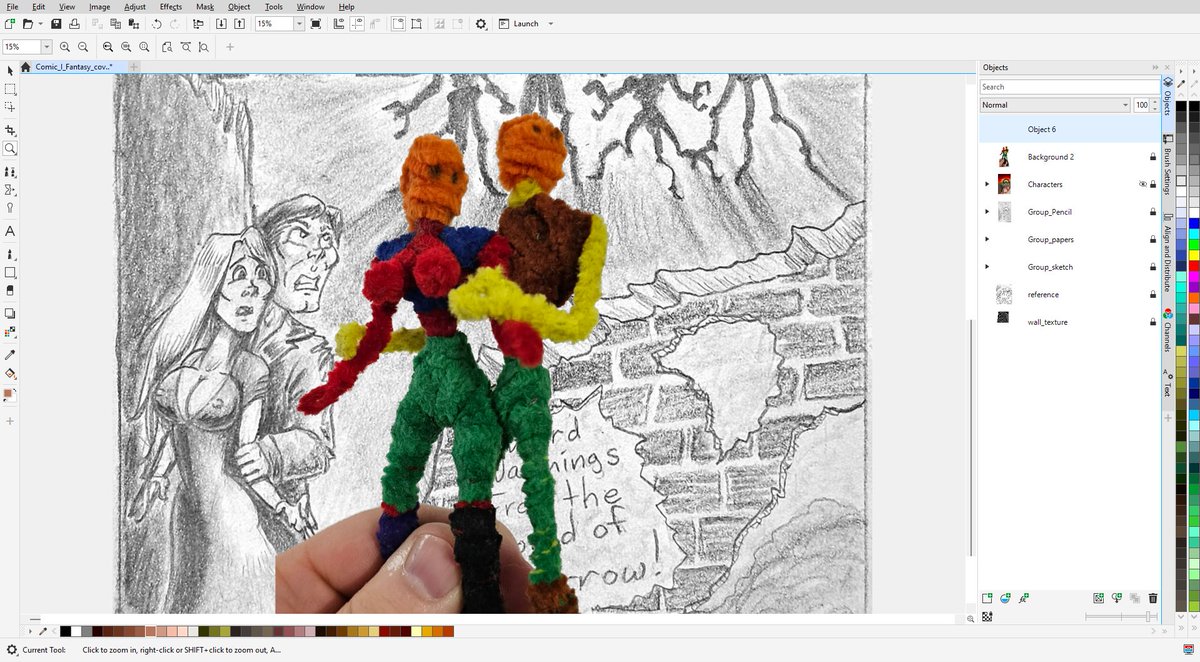 Misterprickly's tweet photo. I always use layers when I created my #art,
Regardless if I'm making a drawing for a #comic or a #digitalpaint for a #cover.
That way I only have to work focus on *one thing* without having to worry on everything else.
#noai #noaiart @indiecomicszone @GeekJuiceMedia @Grimasaur https://t.co/3E842bdery