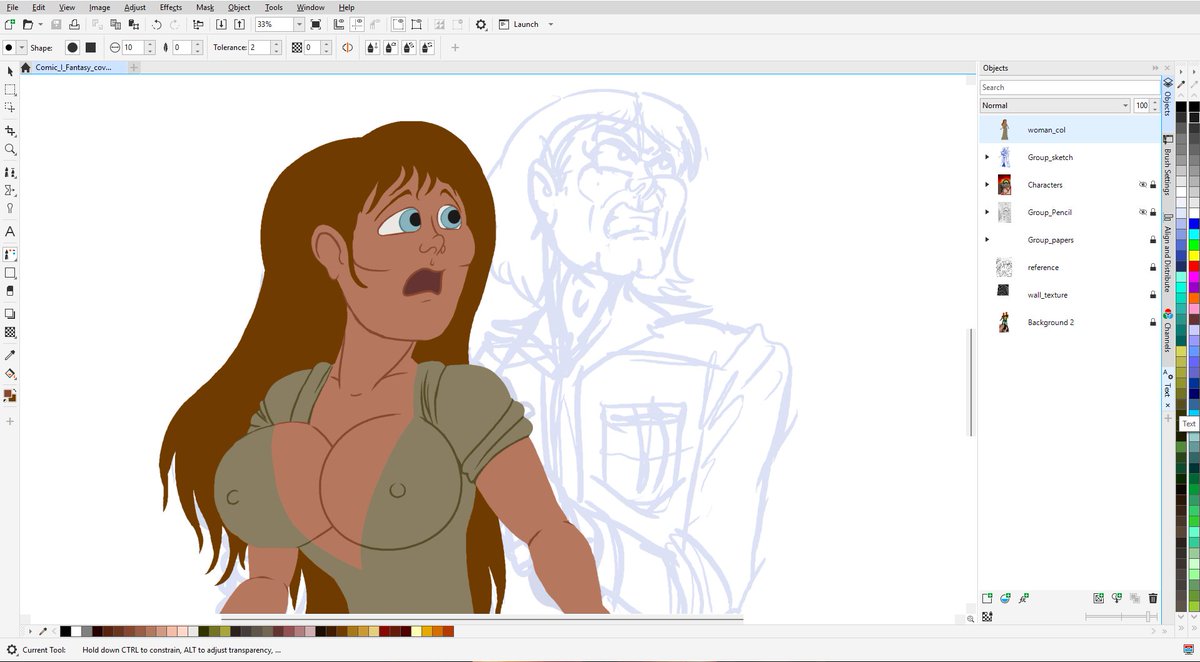 Misterprickly's tweet photo. I always use layers when I created my #art,
Regardless if I'm making a drawing for a #comic or a #digitalpaint for a #cover.
That way I only have to work focus on *one thing* without having to worry on everything else.
#noai #noaiart @indiecomicszone @GeekJuiceMedia @Grimasaur https://t.co/3E842bdery